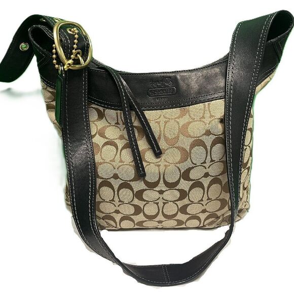 COACH BROWN SIGNATURE CROSSBODY 12365 - Picture 1 of 12